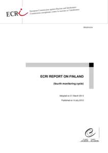 CRI[removed]ECRI REPORT ON FINLAND (fourth monitoring cycle)  Adopted on 21 March 2013
