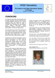 WFD Newsletter – The Pilot River Basin Network -Unformatted Text