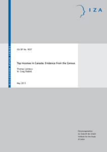 Top Incomes in Canada: Evidence from the Census