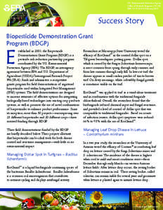 U.S. Environmental Protection Agency Office of Pesticide Programs (7511P) EPA 731-F[removed]February 2010 Success Story Biopesticide Demonstration Grant