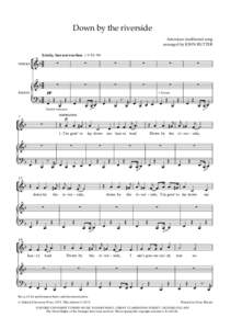 Down by the riverside American traditional song arranged by JOHN RUTTER   VOICES   