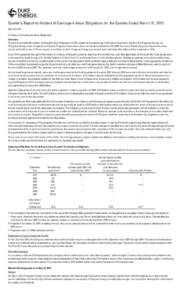 Quarterly Report to Holders of Contingent Value Obligations for the Quarter Ended March 31, 2013 May 16, 2013 To Holders of Contingent Value Obligations: Overview There are currently 98.6 million Contingent Value Obligat