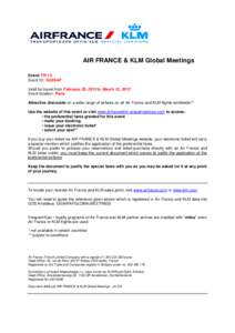 Transport / KLM / Air France / Airline / Air France-KLM / SkyTeam / Aviation