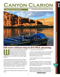 www.blm.gov/co/st/en/nca/denca/denca_rmp.html  Volume 2, Issue 3- April 2012 EIS next critical step in D-E NCA planning