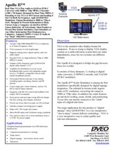 Microsoft Word - Apollo II VGA to QAM Encoder Datasheet.doc