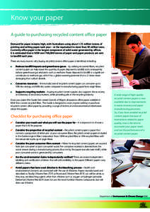 Know your paper fact sheet