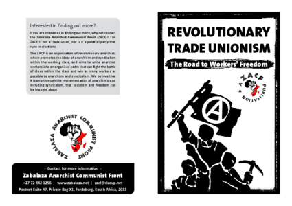 TRADE UNIONISM The Road to Workers’ Freedom [ bDG