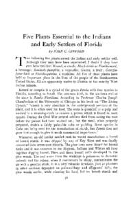 Five Plants Essential to the Indians and Early Settlers, Tequesta: Number[removed], pages 36-44