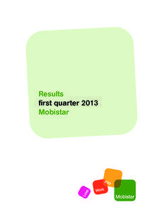 Results first quarter 2013 Mobistar
