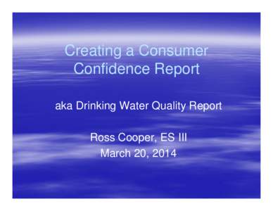 Water pollution / Safe Drinking Water Act / Water management / Water supply network / Maximum Contaminant Level / Drinking water / Water quality / Drinking water quality legislation of the United States / Drinking water quality in the United States / Water supply and sanitation in the United States / Soft matter / Water