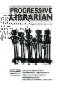 Progressive Librarian #40 Fall/Winter 2012