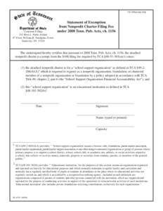 For Office Use Only  Corporate Filings 312 Rosa L. Parks Avenue 6th Floor, William R. Snodgrass Tower Nashville, TN 37243