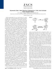 Published on Web[removed]Asymmetric Diels-Alder Reactions Catalyzed by a Triflic Acid Activated