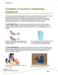 Examples of Assistive Technology Equipment