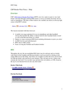 Microsoft Word - Border Wait Times help page - final _2_.doc