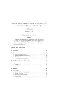 Installation de la Debian stable et unstable, sous linux 2.4 et 2.6, sur un ibook 2.2 David Decotigny