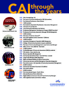 CAI  through the years  1973  CAI is founded Sept. 20