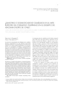 ¿Silvestres o domesticados? Camélidos en el arte rupestre / F. Gallardo y H. Yacobaccio  9 BOLETÍN DEL MUSEO CHILENO DE ARTE PRECOLOMBINO Vol. 12, N° 2, 2007, pp. 9-31, Santiago de Chile