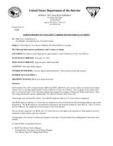 United States Department of the Interior BUREAU OF LAND MANAGEMENT New Mexico State Office 301 Dinosaur Trail P.O. Box[removed]Santa Fe, New Mexico[removed]