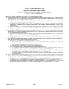 TITLE 18. ENVIRONMENTAL QUALITY CHAPTER 9. WATER POLLUTION CONTROL ARTICLE 3. AQUIFER PROTECTION PERMITS - GENERAL PERMITS PART A. GENERAL PROVISIONS R18-9-A311. Facility Selection for Type 4 Onsite Wastewater Treatment 