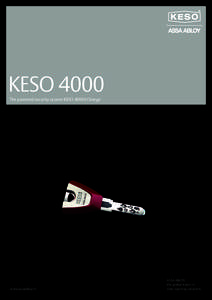 KESO 4000 The patented security system KESO 4000S Omega www.assaabloy.ch  ASSA ABLOY,