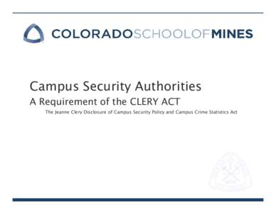 CSM Campus Security Authority