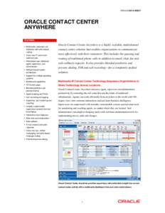 Call centre / Computer telephony integration / Telephony / Interactive voice response / Oracle Corporation / Oracle Database / Voice over IP / Software / Electronic engineering / Computing