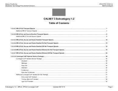 State of California Statewide Technology Procurement Division IFB STPD[removed]A SOW Catalog B