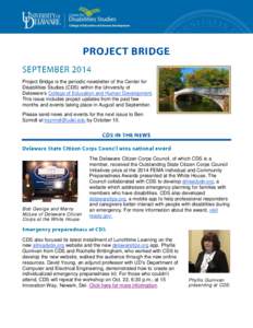 Project Bridge - September 2014