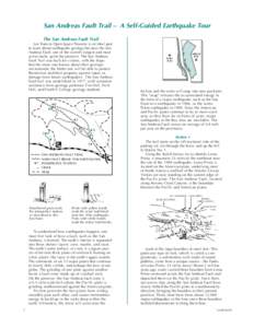San Andreas Fault Trail – A Self-Guided Earthquake Tour The San Andreas Fault Trail 7 ■