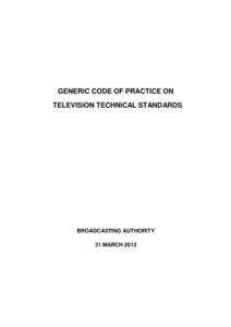 GENERIC CODE OF PRACTICE ON