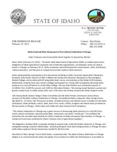 State OF IDAHO C. L. “BUTCH” OTTER Governor Celia R. gould Director