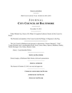 TWENTY-FIFTH DAY  FIRST COUNCILMANIC YEAR - SESSION OFJOURNAL CITY COUNCIL OF BALTIMORE