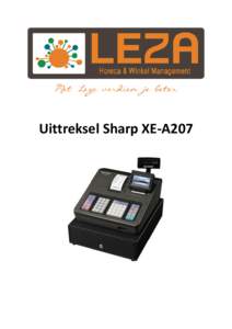 Uittreksel Sharp XE-A207  Uittreksel Sharp XE-A207 Algemeen (sleutel op PGM)  1) Datum instellen