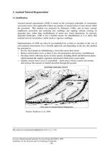 3. Assisted Natural Regeneration* 3.1 Justification Assisted natural regeneration (ANR) is based on the ecological principles of community