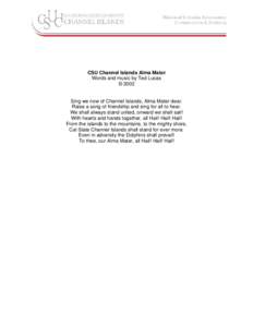 Microsoft Word - Alma Mater Lyrics Print Out.docx