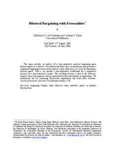 Business / Problem solving / Economic theories / Industrial organization / Shapley value / Bargaining / Externality / Negotiation / Core / Economics / Game theory / Cooperative games