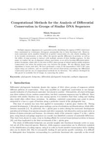 Biology / Genetics / Bioinformatics / Computational phylogenetics / Nucleic acids / Genomics / Evolutionary biology / Sequence alignment / Multiple sequence alignment / Comparative genomics / Conserved sequence / Nucleic acid sequence