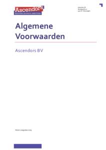 Ascendors BV NevelgaardeZZ Nieuwegein Algemene Voorwaarden