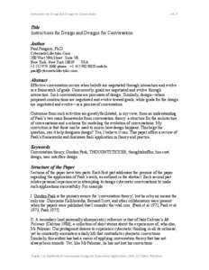 Technology / Design / Conversation theory / Gordon Pask / Systems theory / Usability / Technical communication / Conversation / Human–computer interaction / Oral communication / Science / Cybernetics