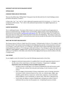 Microsoft Word - Give for Youth Maker Challenge - Official Rules[removed]docx