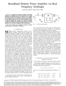 Broadband Doherty Power Amplifier via Real Frequency Technique