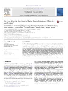 Biological Conservation[removed]–17  Contents lists available at SciVerse ScienceDirect Biological Conservation journal homepage: www.elsevier.com/locate/biocon