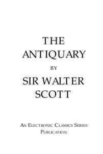 THE ANTIQUARY BY