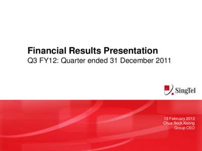 SingTel Management Committee Powerpoint Template