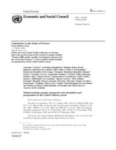 Gender mainstreaming / Women / Behavior / Gender equality / Gender / Mainstreaming / United Nations System / Youth mainstreaming / United Nations International Research and Training Institute for the Advancement of Women / Gender studies / Public policy / Government