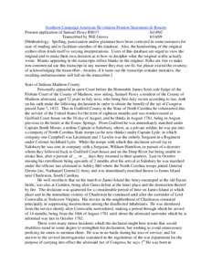 Southern Campaign American Revolution Pension Statements & Rosters Pension application of Samuel Pavey R8017 fn14NC Transcribed by Will Graves[removed]Methodology: Spelling, punctuation and/or grammar have been correcte