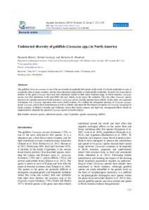Undetected diversity of goldfish (Carassius spp.) in North America