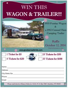 WIN THIS WAGON & TRAILER!!! 1955 Pontiac Wagon & a 1952 Canned Ham Camping Trailer