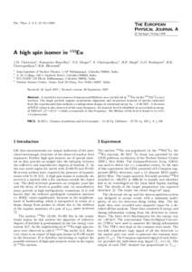 Eur. Phys. J. A 1, 55–THE EUROPEAN PHYSICAL JOURNAL A c Springer-Verlag 1998 °